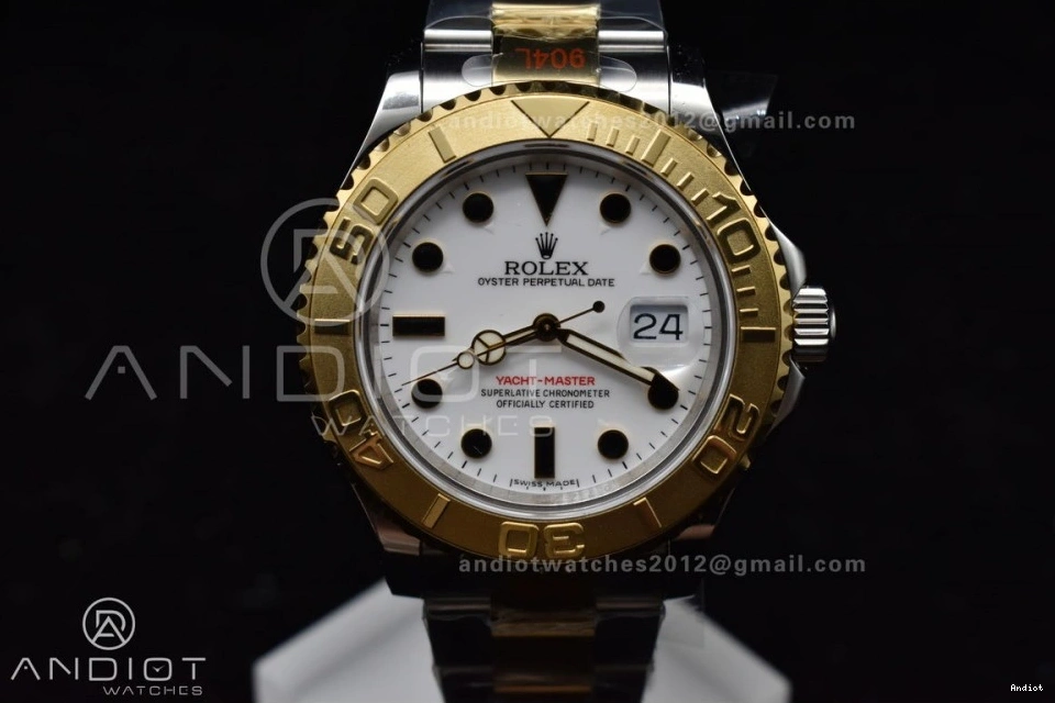 YG 116623 Edition Plated Bracelet on SS YG SA3135 GMF White Best Dial Yacht-Master 1108